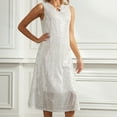 thumbnail image 6 of Cavosen Dresses for Wedding V Neck Sleeveless Midi Evening Gowns Solid Tassel Ball Dress Elegant Wedding Guest Cocktail Party Dress, 6 of 7