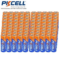 PKCELL AA Alkaline Batteries - LR6 Long-Lasting All-Purpose AA Battery for Household and Business - 100 Count