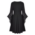 thumbnail image 3 of Lolmot Gothic Dresses for Women Long Sleeve Court Vintage Lace Dress Cocktail Party Dress, 3 of 4