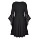 thumbnail image 3 of ICHUANYI Clearance Women's Long Sleeve Neck Gothic Lace Dress Long Sleeve Neck Dress(Gray, L) ICHUANYI WER2023081402457, 3 of 4
