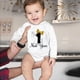thumbnail image 3 of Gibobby Pañalero de algodón Mi primera ropa de Año Nuevo para recién nacido, bebé, niño y niña, trajes de Año Nuevo, conjunto de mono con estampado de letras(Blanco, 9-12 Meses), 3 of 5