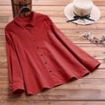 thumbnail image 2 of Moda Mujer Causal Blusa sólida Camiseta de manga larga Otoño Sweartshirt Tops Fridja  czfsfas6254, 2 of 8