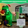 thumbnail image 4 of Costway 6Ft Christmas Inflatable Dinosaur Indoor & Outdoor Christmas Decoration, 4 of 8