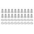 thumbnail image 1 of Uxcell M8x13mm Hex Bolts and Nuts Kit, 20 Set Fine Thread Hollow Screws Assortment Hexagon Head, 1 of 5