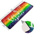 thumbnail image 2 of SKYSONIC 2'X6' Rainbow Gay Flag Runner Rug with Rubber Backing, Valentine's Day Non Slip Entryway Rug Runner Washable Soft Area Rug Carpet for Hallway Bedroom Kitchen Decor, 2 of 6