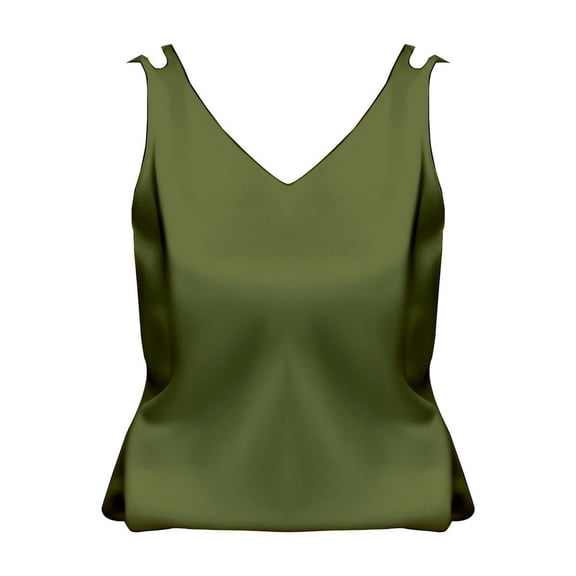 Womens Tank Tops V Neck Plus Size Versatile Sleeveless Cami Top