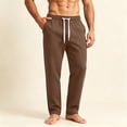 thumbnail image 3 of Athletic Sweatpants for Men Straight Leg Drawstring Lightweight Joggers Elastic Waist Open Bottom Pants with Pockets Fall Fashion Sweatpant Plus Size, 3 of 6