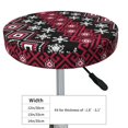 thumbnail image 4 of Logiee red Minimalist Snowflake Print Stool Covers Round,Bar Stool Covers,Watedrproof Stool Slipcover with Elastic,Stool Cushion,Round Bar Stool Seat Covers for Bar Round Chair-13 inch, 4 of 7