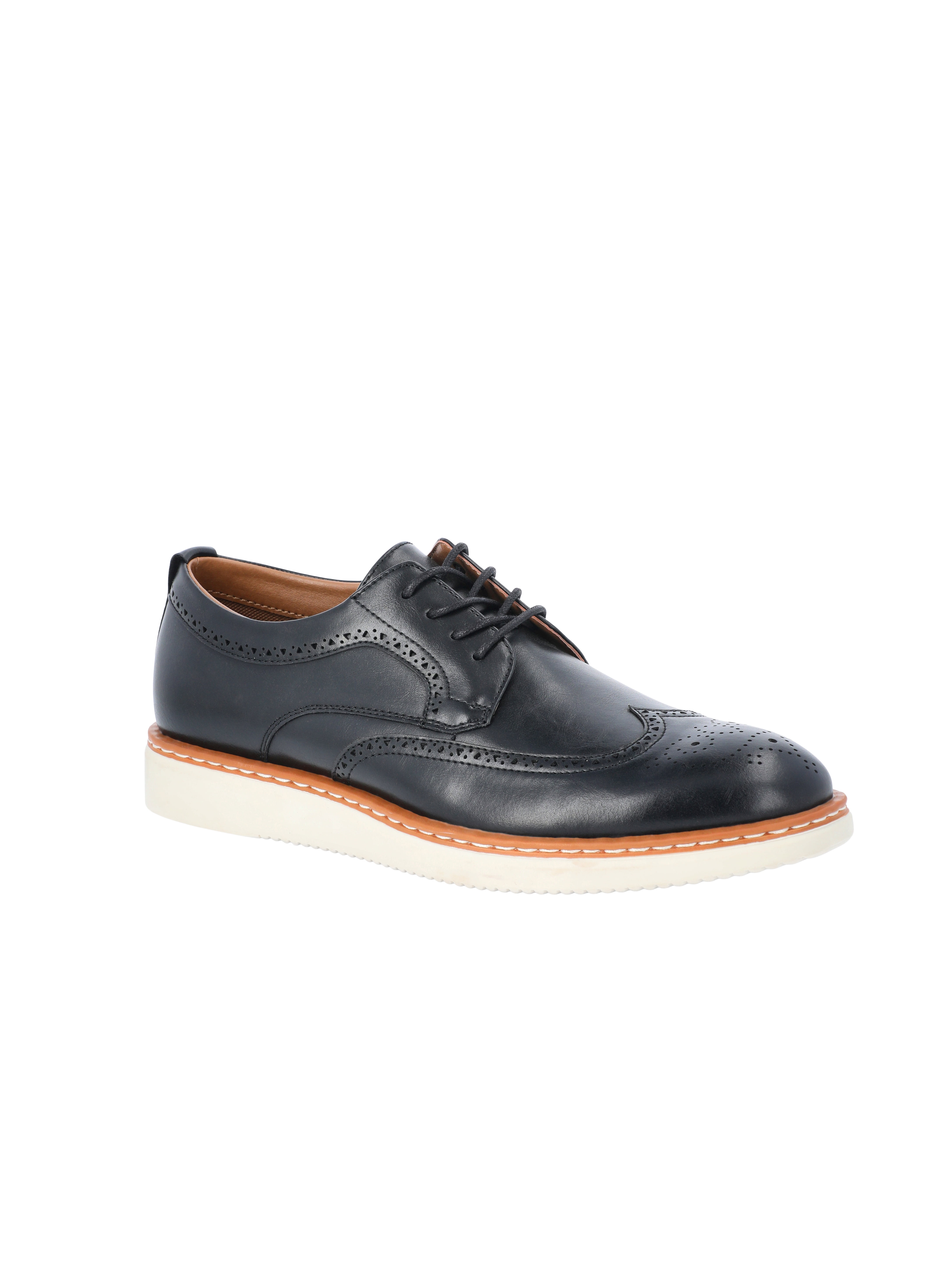 Hugo Boss orange label size 7.5M black leather lace up plain Oxford shoes Men main image 2