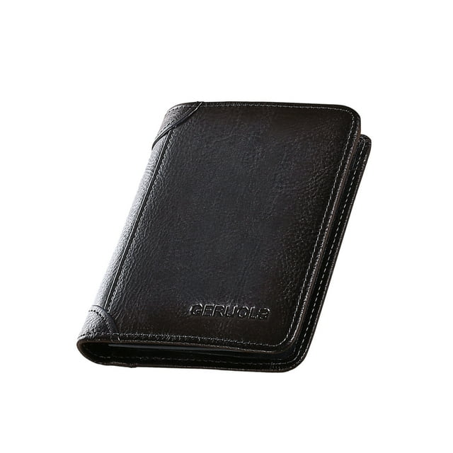 fastboy Men Wallet Mini Business ID Card Holder Trifold Classic Male Pocket Retro Bifold Thin Short Multi-Function Purse Money Gray Blue Three-folding