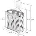 thumbnail image 4 of Soporte para palillos de acero inoxidable, soporte para vajilla, escurridor, cubertería, organizador de secado multiusos, herramientas de cocina para colgar en la pared (forma ovalada) Feliz Sencillez, 4 of 5