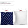 thumbnail image 3 of Nestl Velvet Throw Pillow Covers Solid Square Soft Decorative Pillow Cover for Sofa, 24" x 24", Royal Blue, Pack of 2, 3 of 8