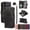 Black, variant on For Samsung Galaxy A16 4G/5G Wallet Case, 9 Card Slots RFID Blocking Crossbody Leather Cover, Zipper Pocket, Detachable Wrist & Shoulder Strap, Magnetic Shockproof Protective Phone Case for Women