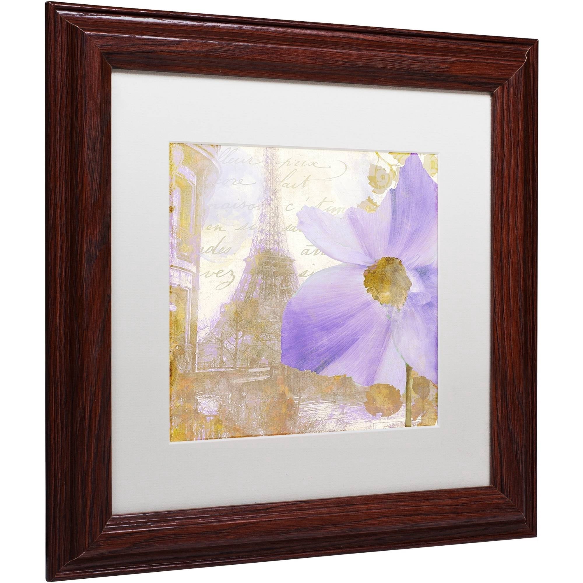 Trademark Fine Art "Purple Paris I" Canvas Art by Color Bakery White Matte, Wood Frame