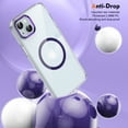 thumbnail image 6 of For iPhone 15 Case, Compatible with MagSafe, Shockproof Military-Grade Protection, Magnetic Phone Case for iPhone 15, Classic Hybrid Drop Proof Anti-Fingerprint Anti-Scratch Case,Purple, 6 of 9
