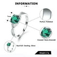 thumbnail image 6 of Emerald Engagement Ring for Women Cz Sterling Silver Ginger Lyne Collection, 6 of 6