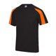 thumbnail image 1 of Just Cool - Camiseta deportiva transpirable tecnología Neoteric™ de manga corta para hombre - Running/Gym/Deporte/Futbol (Negro/Naranja Eléctrico), 1 of 2