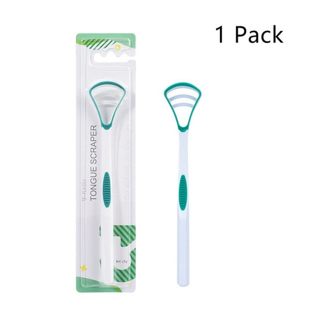 Vogacara Raspador de lengua Limpieza bucal Aliento fresco Lengua Silicona PP Herramienta de raspado Cuidado bucal, Verde Type2 NO2 Vogacara CE000293-01B
