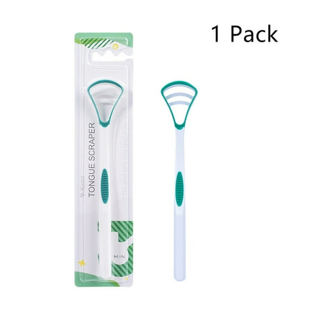 Vogacara Raspador de lengua Limpieza bucal Aliento fresco Lengua Silicona PP Herramienta de raspado Cuidado bucal, Verde Type2 NO2 Vogacara CE000293-01B
