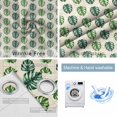 thumbnail image 2 of Tropical Leaf Blackout Curtains for Bedroom, Boho Green Monstera Palm Leaves Botanical Beige Thermal Insulated Kitchen Drapes with Grommets, Light Blocking Window Treatment, 2 Panels 52" x 84", 2 of 7