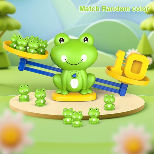 Balance Grenouille – Jeu éducatif Maths – Nombres 1-10, Mini-grenouilles, Cartes – Plastique – Dès 3 Ans – Apprentissage Ludique