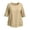 Khaki, variant on Loose T-Shirts for Women Plus Size Crew Neck 3/4 Sleeve Pullover Three Layer Soft Lightweight Casual Tops Pink 5XL
