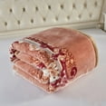 thumbnail image 3 of NC King Size Blanket 2 Ply Thick Warm Plush Bed Blanket for Winter, 10lbs, Beige Floral, 85"x93", 3 of 6