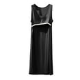 thumbnail image 4 of QUINDOS Plus Size Pajamas for Women Midi Long Nightgowns for Women Padded Sling Suspenders Casual Solid V Neck Loose Sleepwear Night Dress, 4 of 6
