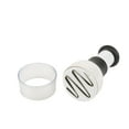 thumbnail image 2 of Touch Food Chopper, Stainless Steel Blades with Collection Cup, White and Black, Slice Chop, GoodCook, 2 of 12