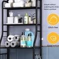 thumbnail image 3 of Estante de Baño sobre Inodoro,mueble para baño organizador, 3 Niveles Estante de Almacenamiento para Baño sobre el Inodoro de Ganchos y Portarrollos,Adecuado para cocinas y baños, 3 of 8