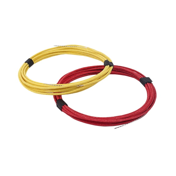 FELTECHELECTR Vintage-Style Guitar Wire 2Pack Red and Yellow for Guitar Maintenance 22AWG