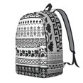 thumbnail image 4 of Nordic Rustic Style Backpack – Abstract Tribal-Inspired School Bookbag with Durable Oxford Material and Anti-theft Features, 4 of 5