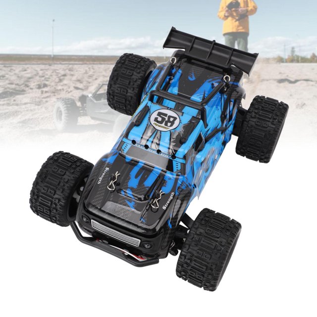Voiture Tout-Terrain Télécommandée, Véhicule Tout-Terrain Télécommandé Batterie 500mah 2.4g pour Garçons Rouge, Bleu
