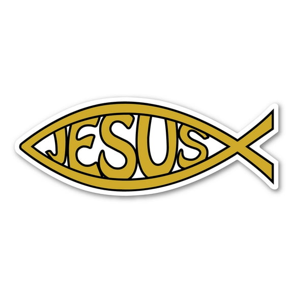Gold Jesus Fish Mini Magnet