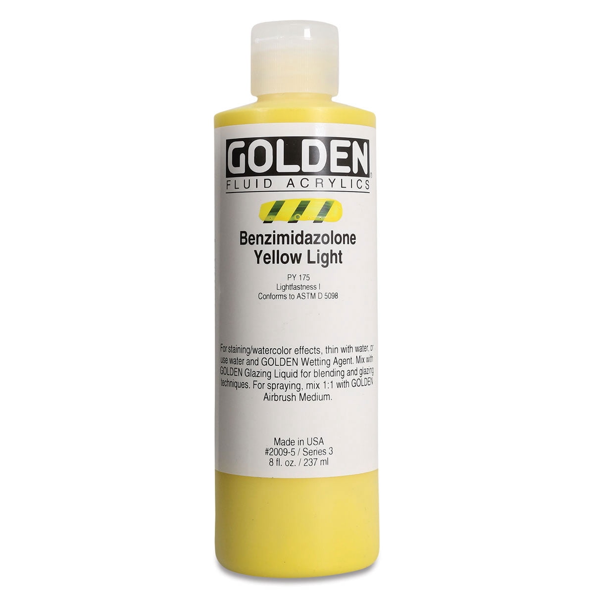 Golden Fluid Acrylic, 8 oz., Benzimidazolone Yellow Light
