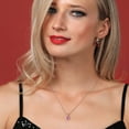thumbnail image 4 of Gem Stone King 10K White Gold Pink Pendant Necklace for Women | 0.46 Cttw | Gemstone Birthstone | Oval 6X4MM | With 18 inch Chain, 4 of 6