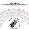 thumbnail image 3 of Cable De Auriculares Mejorado, Cable De Repuesto De Auriculares De Cobre Chapado En Plata De 3,5 Mm A Doble De 3,5 Mm Sin Pérdidas Para T1 II T5, 3 of 7