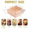 thumbnail image 2 of 200 Pack Brown Small Charcuterie Boxes With Clear Lids, 5 Inches Paper Bakery Boxes Dessert Boxes Disposable To Go Food Containers For Cookie, Cake Slice, Mini Cake, Chocolate Strawberry, 2 of 6