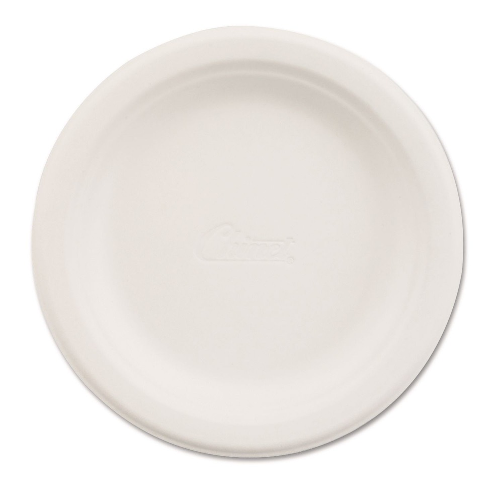 Chinet, HUHVACATECT, Paper Dinner Plates, 6" Round, 1000 / Carton, White