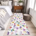thumbnail image 4 of Watercolor Flowers 2'x6' Runner Rugs for Hallway Kitchen Bedside Non Slip Washable, Spring Floral Plants Country Entryway Rug Runners with Rubber Backing, Long Carpet Runner for Laundry Room, 4 of 8