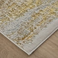 thumbnail image 3 of Feizy Aura Modern Abstract, Gold/Gray/Ivory, 6' 7" x 9' 6" Area Rug, Easy Care Stain Resistant Fade Resistant, Area Rug for Living Room and Bedroom, 3 of 9