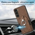 thumbnail image 5 of Allytech Galaxy S24 Ultra Wallet Case with Card Holder, 360°Rotation Ring Stand, Support Car Mount, PU Leather Full Body Shockproof Slim Anti-Drop Women Men Cover for Samsung Galaxy S24 Ultra, Brown, 5 of 8