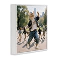 thumbnail image 2 of Stupell Industries Traditional Stylish Cat Dancing in Park White Framed Giclee Art, 17 x 17, by CAD Designs, 2 of 8