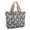 Husky and Rose Blue Pattern, variant on Bichon Frise and Cherry Blossom Large Tote Bag for Women, Polyester Roomy Travel Tote with Pockets and Zipper, Foldable Gifts Ideas for Christmas Birthday