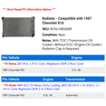 thumbnail image 2 of Radiator - Compatible with 1987 Chevrolet R10 - Spectra Premium, 2 of 2