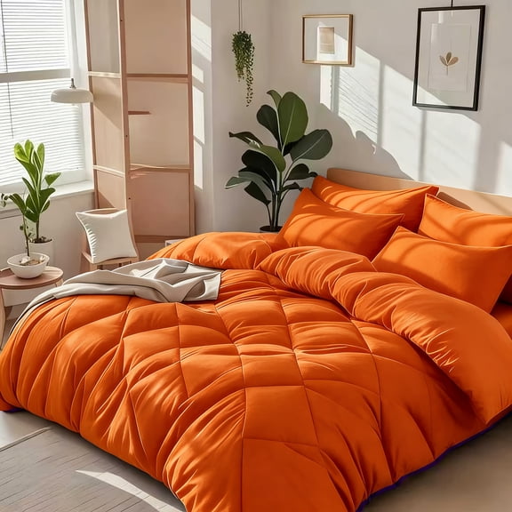 2pcs Twin Cooling Comforter Solid Color Rhombus Grid Bedding Soft, Comfortable, Lightweight Breathable Fabric Easy Care All Season Use Includes Comforter Pillowcases Luxury Quality