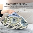 thumbnail image 4 of Yayeee Pillowcase King Size Set of 2 Satin Wrinkle Resistant Pillow Case, Blue Floral Pattern, 4 of 8