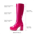 thumbnail image 2 of Dream Pairs Women's Platform Knee High Boots Chunky Block Heel Side Zipper Cute Gogo Boots, 2 of 7