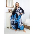 thumbnail image 2 of Plus Size Kaftan for Women Print Summer Caftan Loungewear Maxi Beach Dress Casual Housewear Over Sized moomoo Dresses Night Gown Resort Tunic Beachwear, 2 of 11