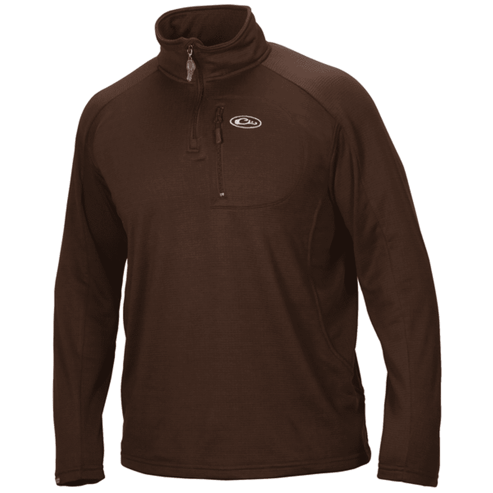 Drake Waterfowl BREATHLITE 1/4 ZIP JACKET BRN